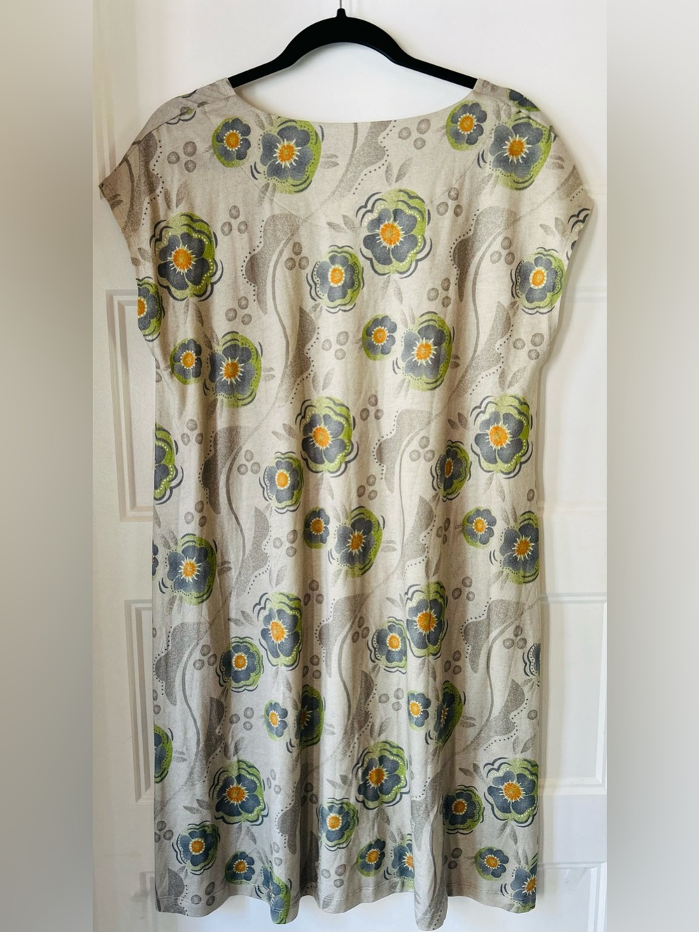 Gudrun Sjödén Organic Cotton Modal Floral Midi Dress M Portugal Lagenlook Floral - Picture 2 of 10